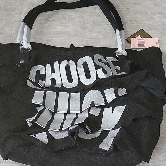 Juicy Couture Handbags - Juicy Couture Black and Silver Tote